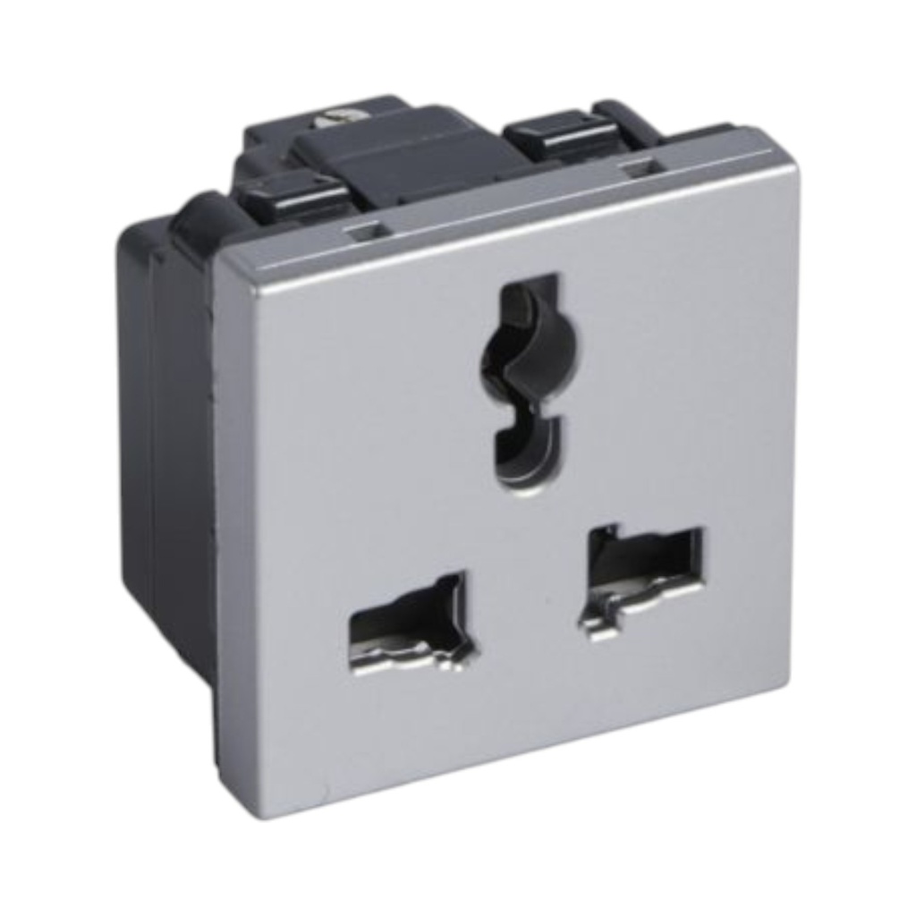 Arteor™ - Multistandard socket - 2P+E unswitched - shuttered - 2 modules
