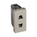 Arteor™ - Socket - Euro-US - 16A / 250V - 2P + shutters - 1 module