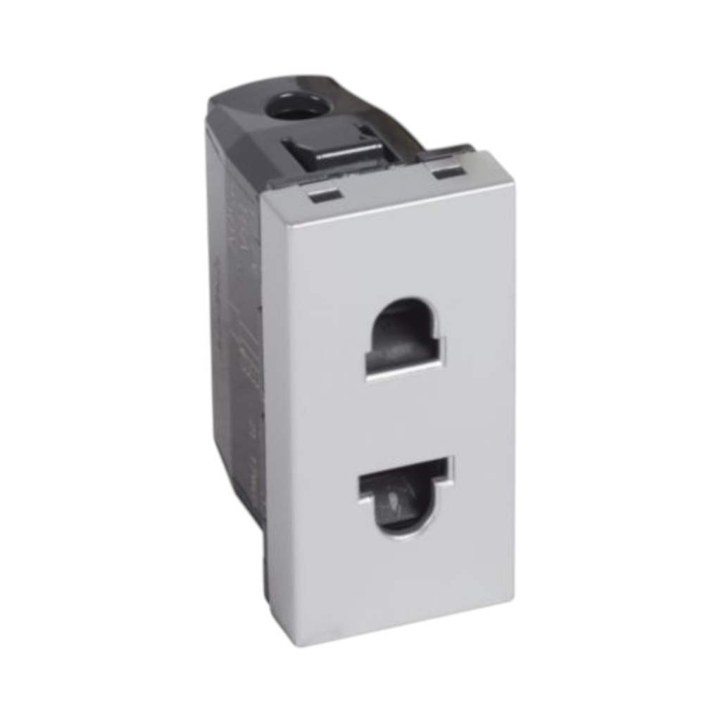 Arteor™ - Socket - Euro-US - 16A / 250V - 2P + shutters - 1 module
