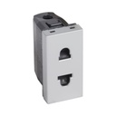 Arteor™ - Socket - Euro-US - 16A / 250V - 2P + shutters - 1 module