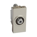 Arteor™ - TV socket - TV single shielded "F" type - 0-2400 Hz - 1 module