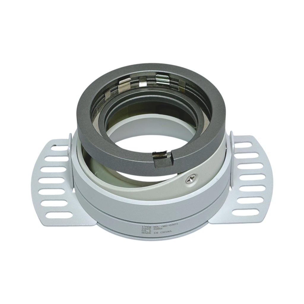 Trimless Adjustable Recessed Spotlight Frame – GU10 / MR16 Compatible – Ø75 mm Cut-Out – Black | White