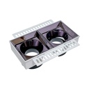 Trimless Adjustable Recessed Spotlight Frame – Square – 75×75 mm Cut-Out – GU10 / GU5.3 Compatible