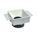 Trimless Adjustable Recessed Spotlight Frame – Square – 75×75 mm Cut-Out – GU10 / GU5.3 Compatible