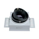 Trimless Adjustable Recessed Spotlight Frame – Square – 75×75 mm Cut-Out – GU10 / GU5.3 Compatible