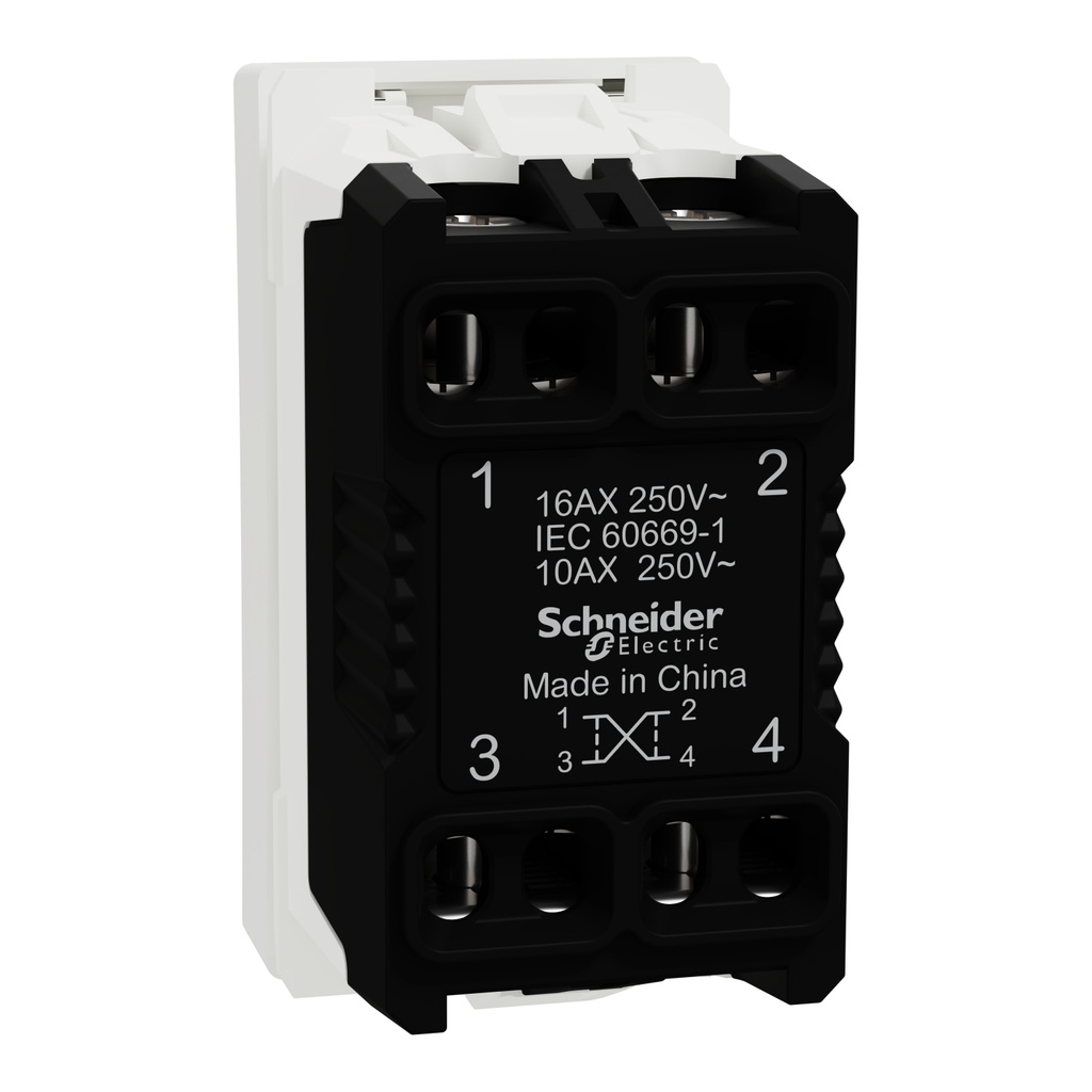 Intermediate Switch, Miluz E, 10-16A, 250V, 1 module, White 