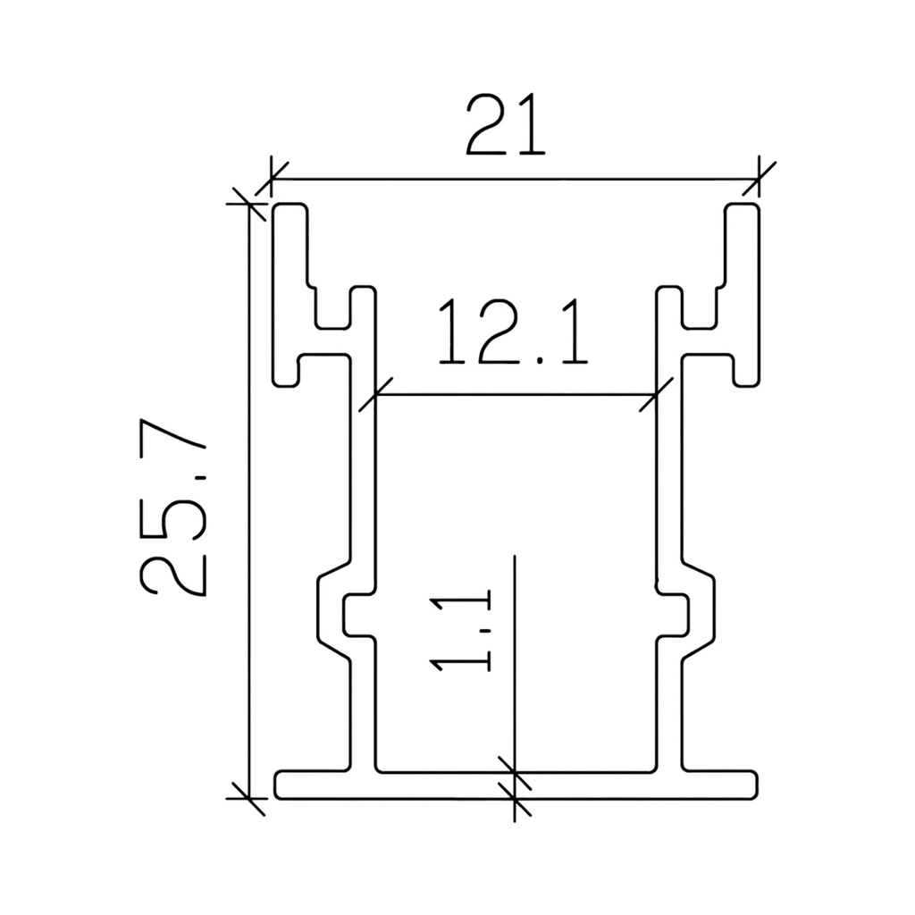 Ground Waterproof LED profile 21*25.7mm*300cm