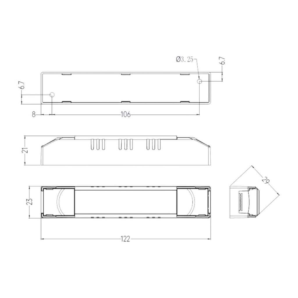 Sunricher SRPM-2305N-7CC350-700 Mini DALI DT6 NFC LED Driver – 7W