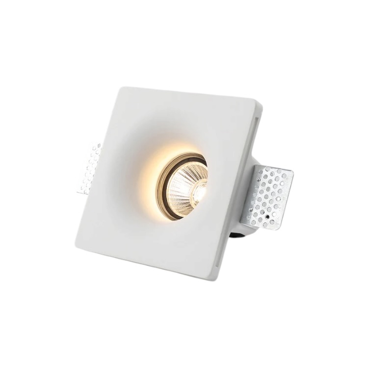 Trimless Recessed Spotlight Frame- Anti-glare – Gypsum – MR16 – White