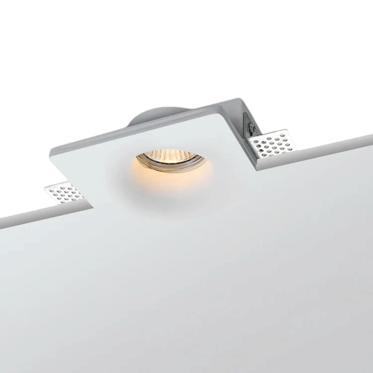 Trimless Recessed Spotlight Frame- Anti-glare – Gypsum – MR16 – White