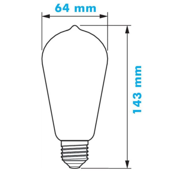 Philips MASTER Value Vintage LED Filament Bulb ST64 Amber Glass – E27 – 4W (25W Equivalent) – 1800K - Dimmable