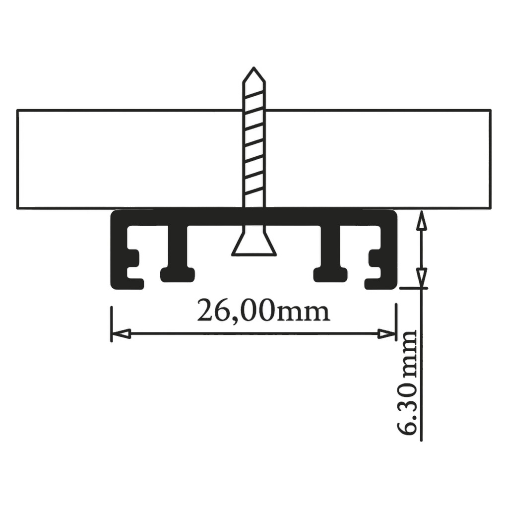 Ultra Slim Magnetic Track Rail Surface Mounted