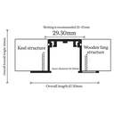 Ultra Slim Magnetic Track Rail Recessed Mounted