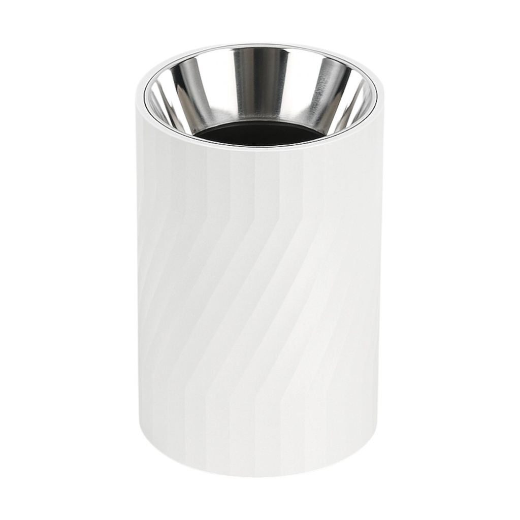 Downlight Cylinder Spiral Effect - Aluminum with Plastic Reflector- Empty