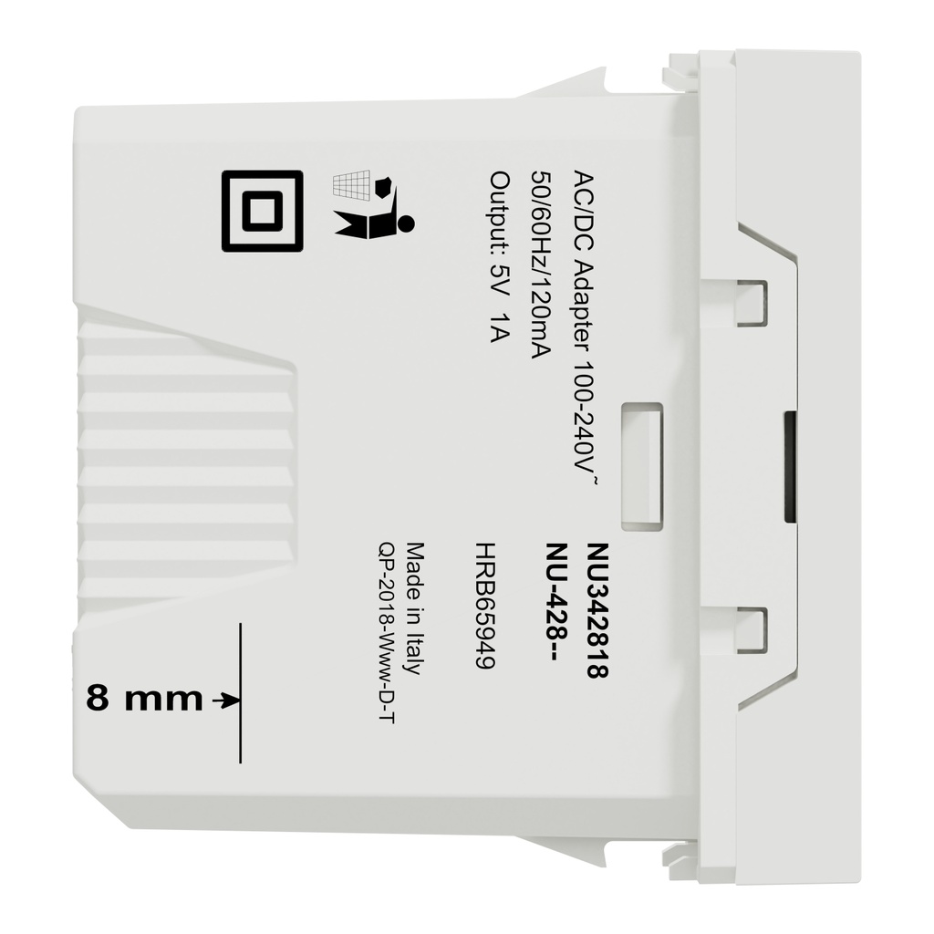 New Unica - USB charger 1 A - 1 module - type A