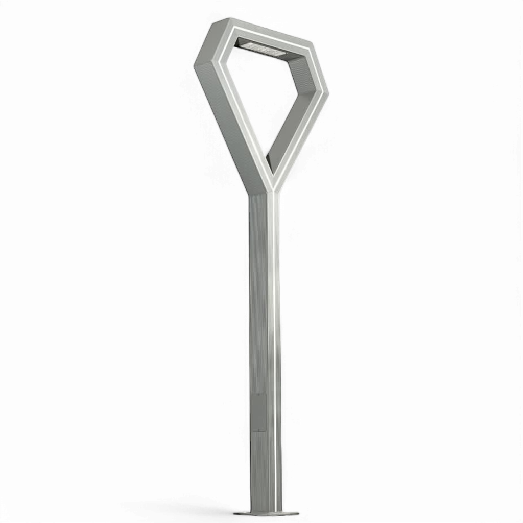 Outdoor City Pole Light Hexagonal 30W + 100W LED Profile