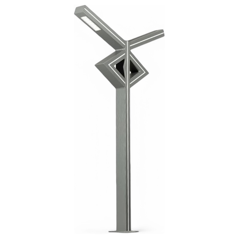 Outdoor City Pole Light 2*30W + 95W LED Profile