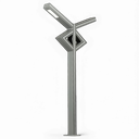 Outdoor City Pole Light 2*30W + 95W LED Profile
