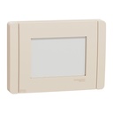 Cover frame, New Unica, 1 gang, 3 modules, IP55, beige