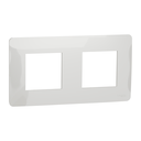 Cover frame, New Unica, 2 gangs, 2 x 2 modules, white