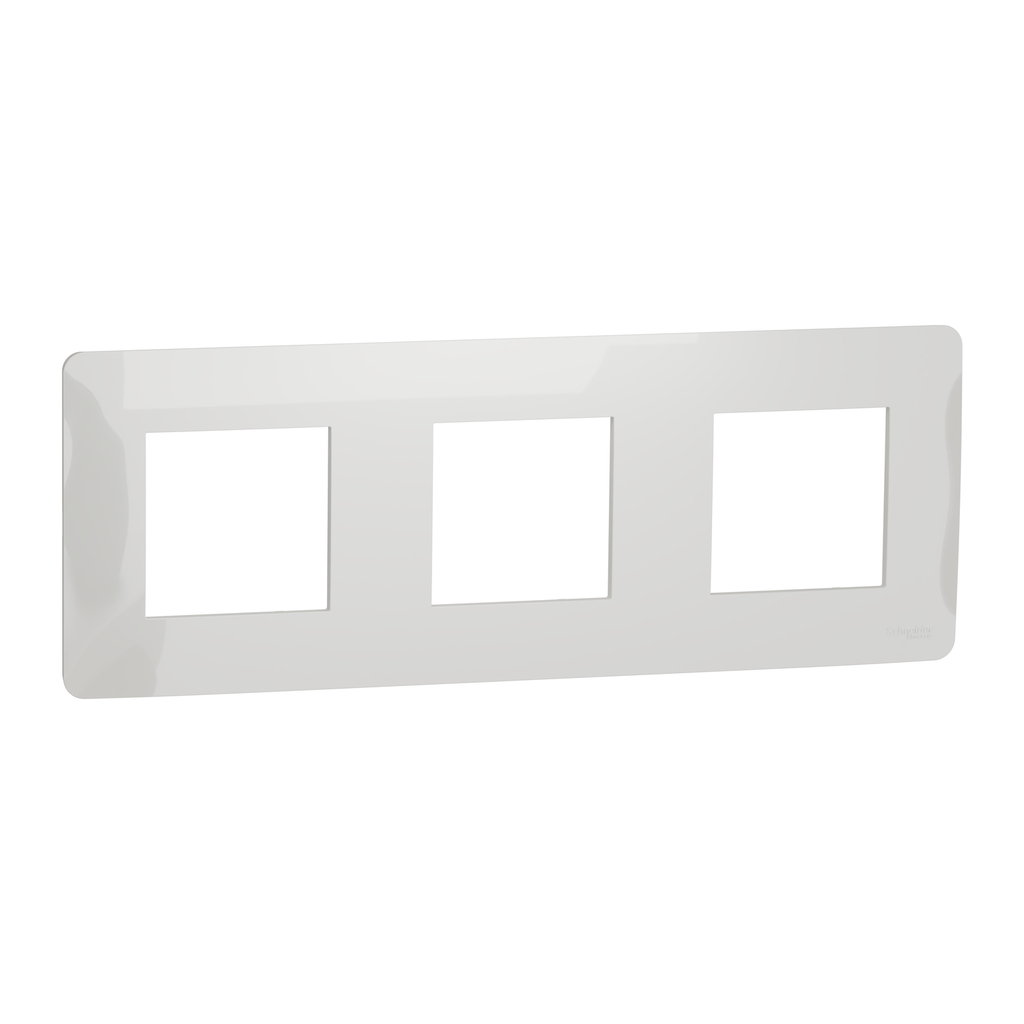 Cover frame, New Unica, 3 gangs, 3 x 2 modules, white