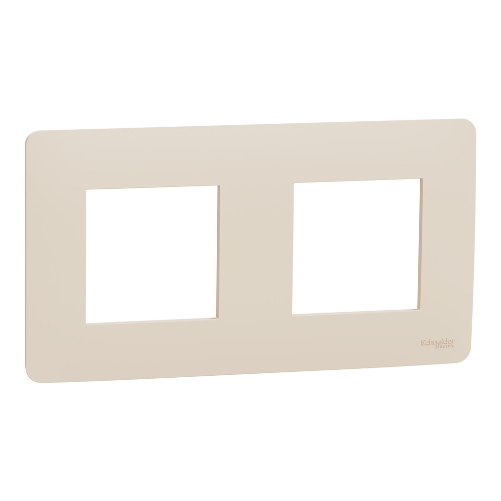 Cover frame, Unica Studio, 2 gangs, beige