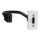 Audio/video socket, New Unica, HDMI, prewired, 1 module