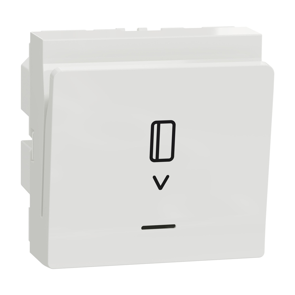 Card switch, New Unica, 1-pole 1-way, electronic, 8A, 2 modules