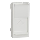 Central plate, New Unica, 1 x RJ45, SOne, 1 m, straight, shutter