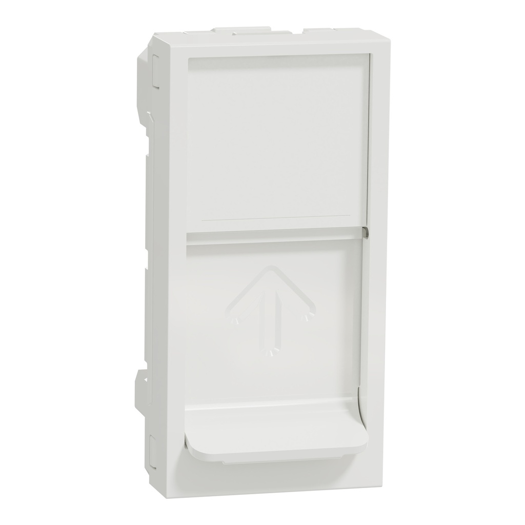 Central plate, New Unica, for RJ45, Keystone/Systimax, 1module