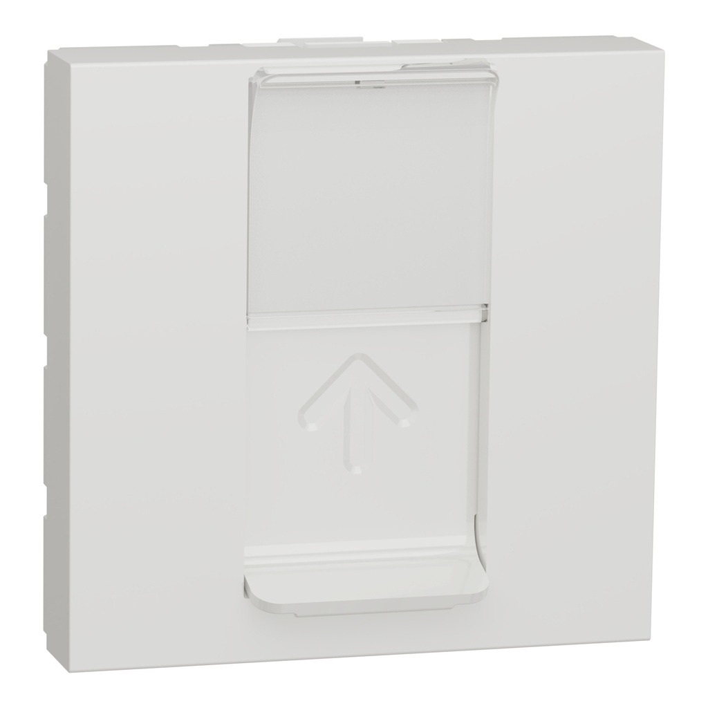 Central plate, New Unica, for RJ45, Keystone/Systimax, 2modules