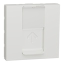 Central plate, New Unica, for RJ45, Keystone/Systimax, 2modules