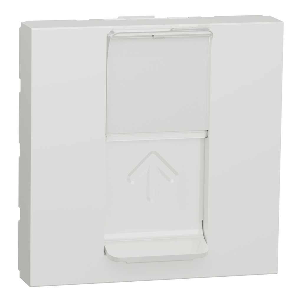 Data socket, New Unica, RJ45 CAT 6 UTP, straight, click, shuttered, 2 module