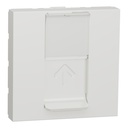 Data socket, New Unica, RJ45 CAT 6 UTP, straight, click, shuttered, 2 module