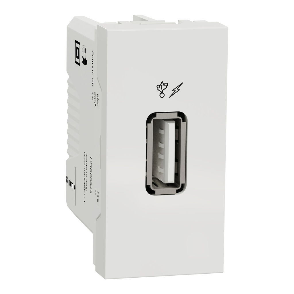 New Unica - USB charger 1 A - 1 module - type A