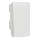 Push button switch, New Unica, 10A, 1 module, NO with location lamp