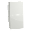Push-button, New Unica, + NO push-button, 10A, 1 module, screwless terminals, untreated, IP4X