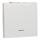 Push-button, New Unica, + NO push-button, 10A, 2 modules, screwless terminals, painted, IP4X