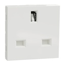 Socket-outlet, New Unica, 2P+E, 13A, British, with shutter, 2 modules