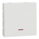 Switch, New Unica, mechanism, 1-pole 1-way, 32A, 2 modules, screw terminals, untreated, IP4X