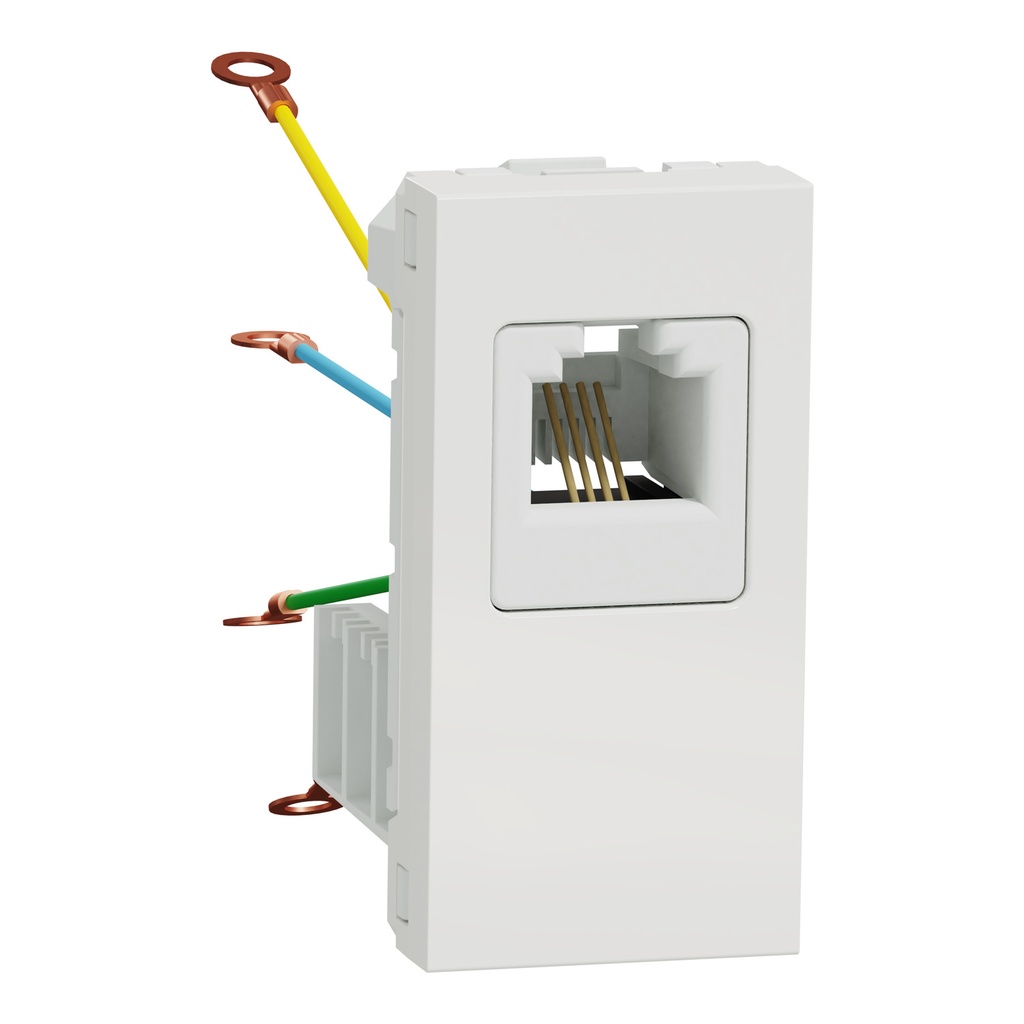 Telephone socket, New Unica, RJ12, 1 connector, 1 module