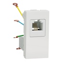 Telephone socket, New Unica, RJ12, 1 connector, 1 module