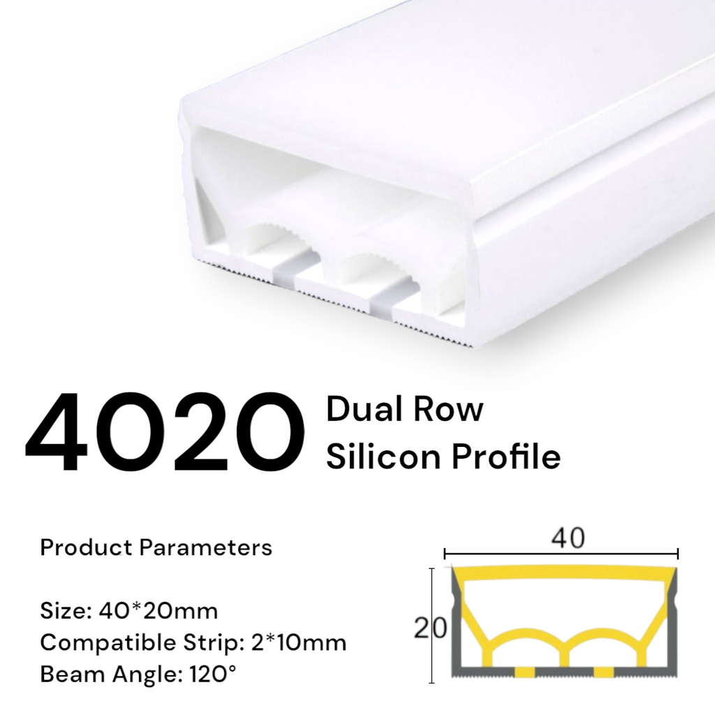 Silicon LED profile 40*20mm /Meter