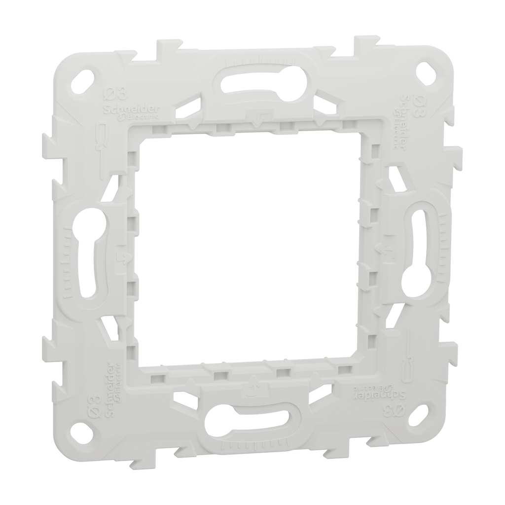 Fixing frame, New Unica, plastic, 2 modules, 1 gang