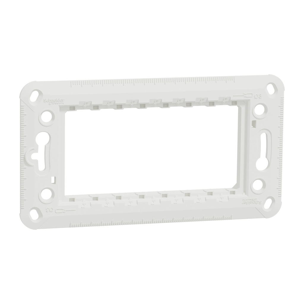 Fixing frame, New Unica, rectangular, plastic, with claws, 4 module, 1 gang 