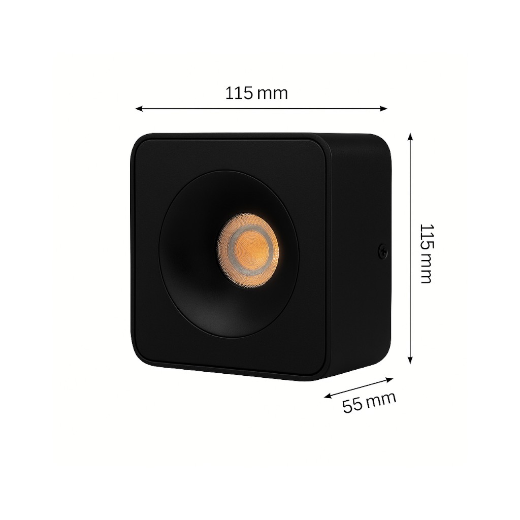 Square Surface Mounted Spotlight 12W / 24W - 3000K