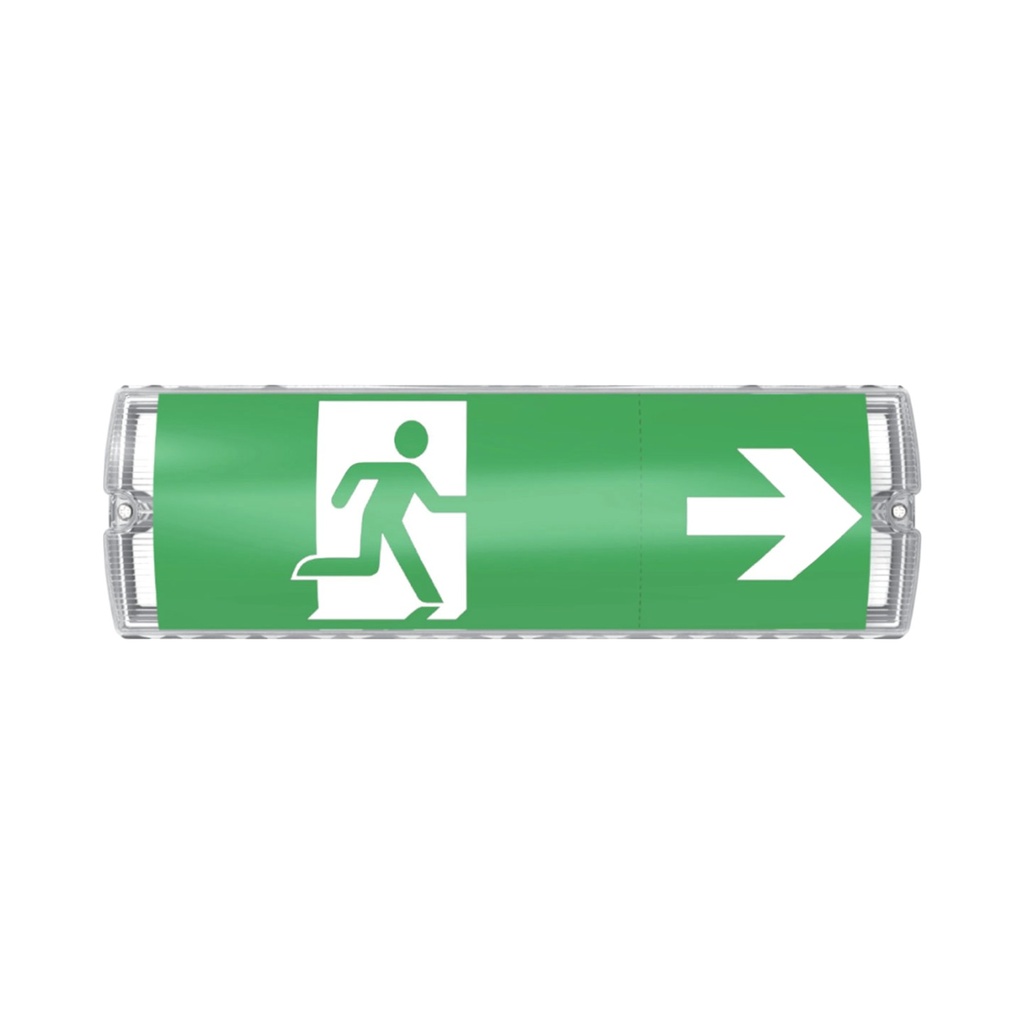 Emergency EXIT Sign LDVAL EM BULKHEAD 3W 3H IP65