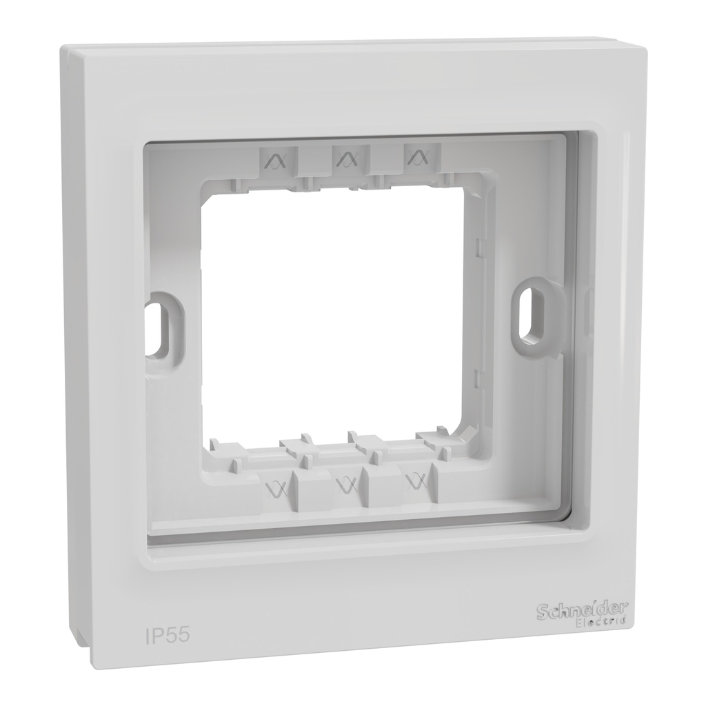 Weatherproof Box, Miluz E, 1 Gang 2 Modules IP55 White