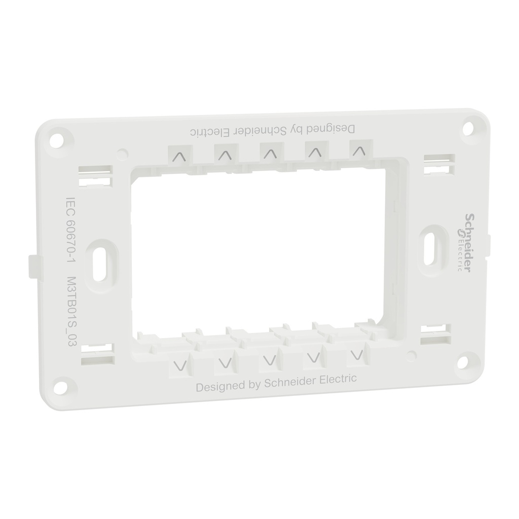 Supporting Frame, Miluz E, 1 Gang 3 Modules White