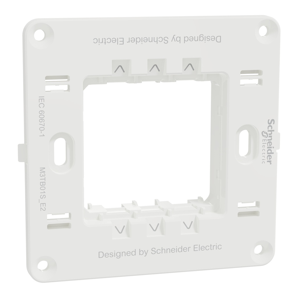 Supporting Frame, Miluz E, 1 Gang 2 Modules White